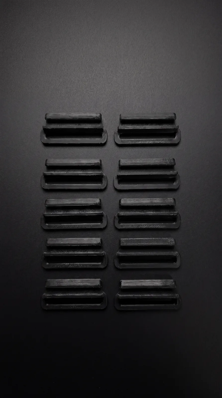 Ganchos de engate rápido em plástico preto para o sistema veste fácil das straps NOVATRACKERS NovaTracker